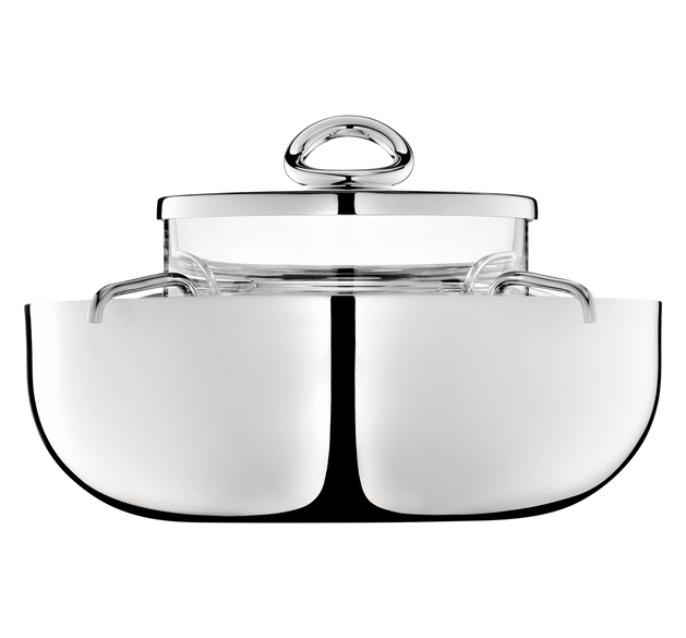 Christofle Vertigo Large Silver-Plated Caviar Serving Set