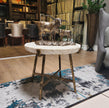 Century Furniture Grand Tour Inlay Crystal Stone Top Side Table Floor Sample
