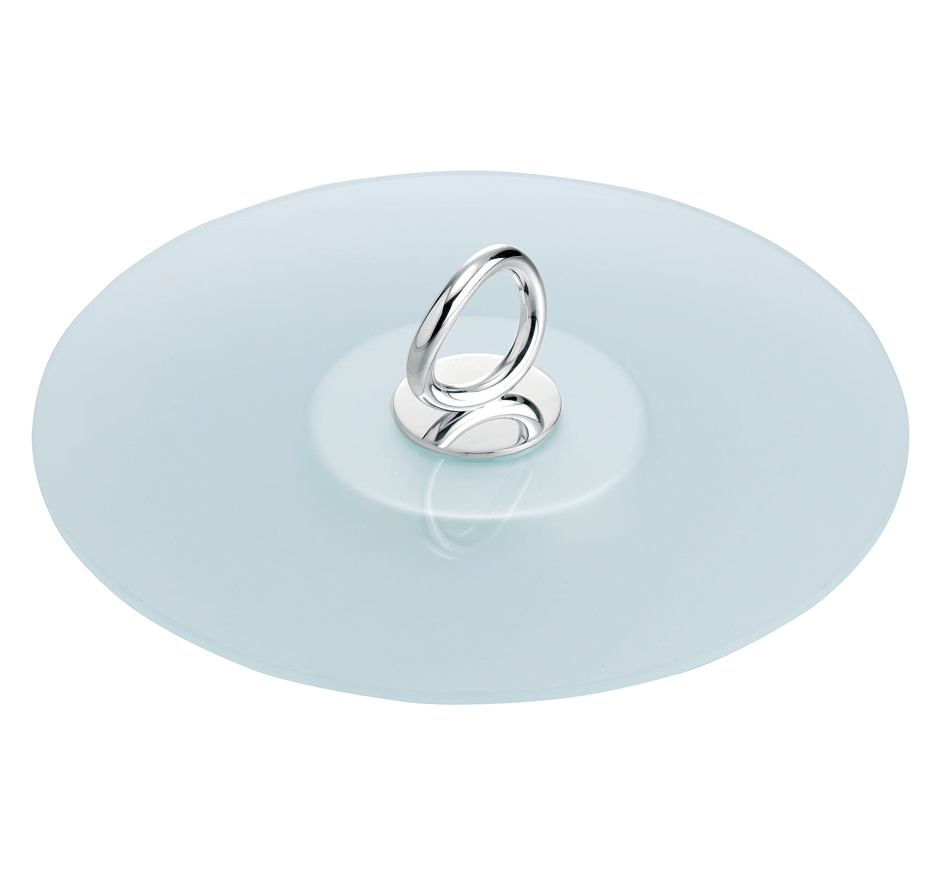 Christofle Vertigo 12' Glass Appetizer Tray with Silver-Plated Handle