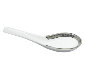 Christofle Malmaison Porcelain Soup Spoon