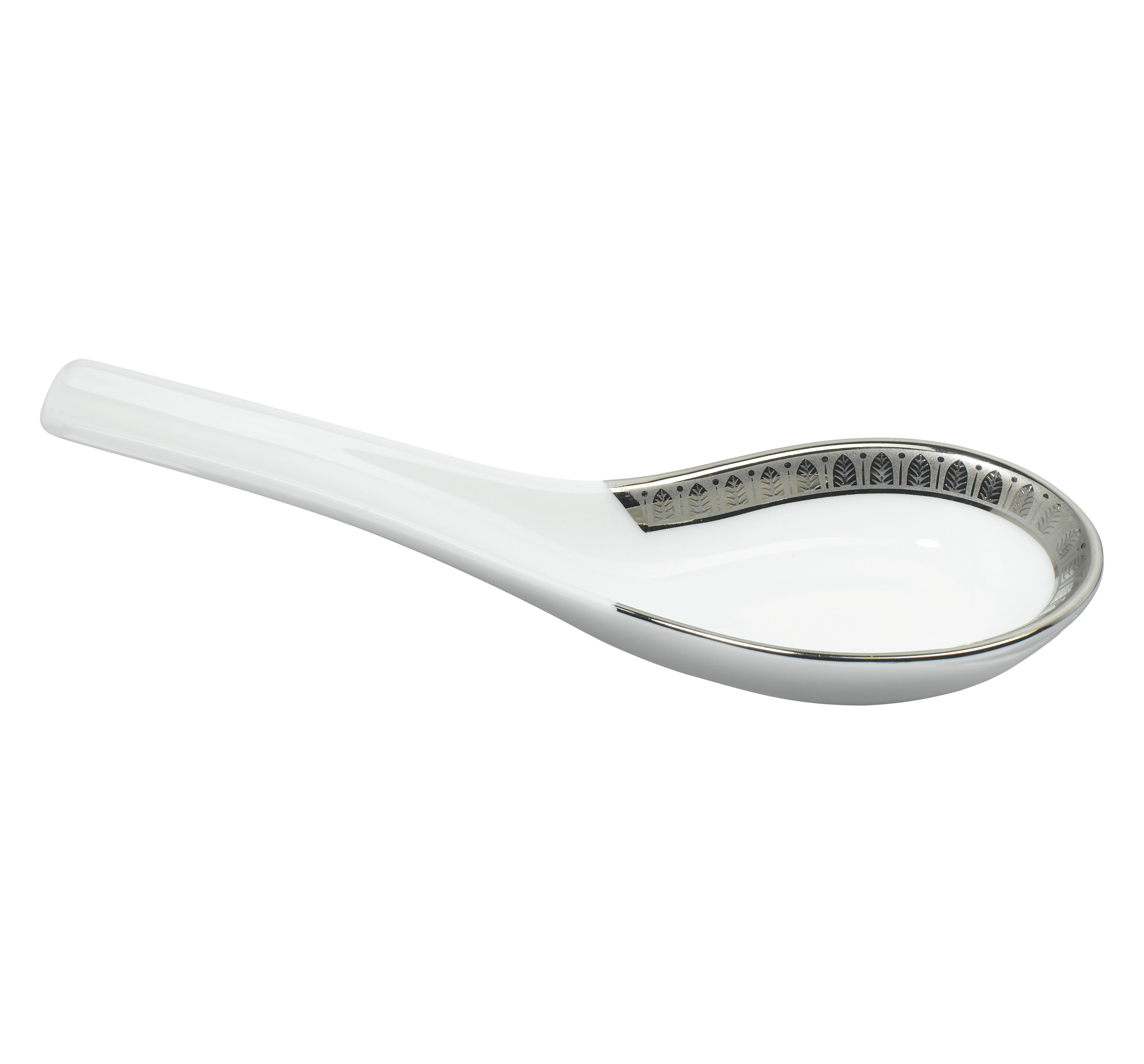 Christofle Malmaison Porcelain Soup Spoon