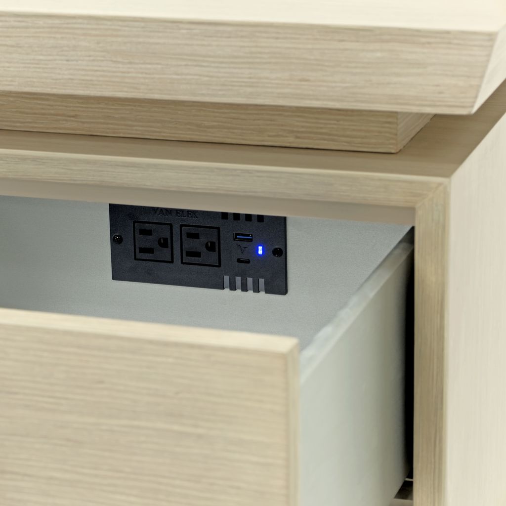 Michael Amini Lotus Bay Vanity Desk - Sand