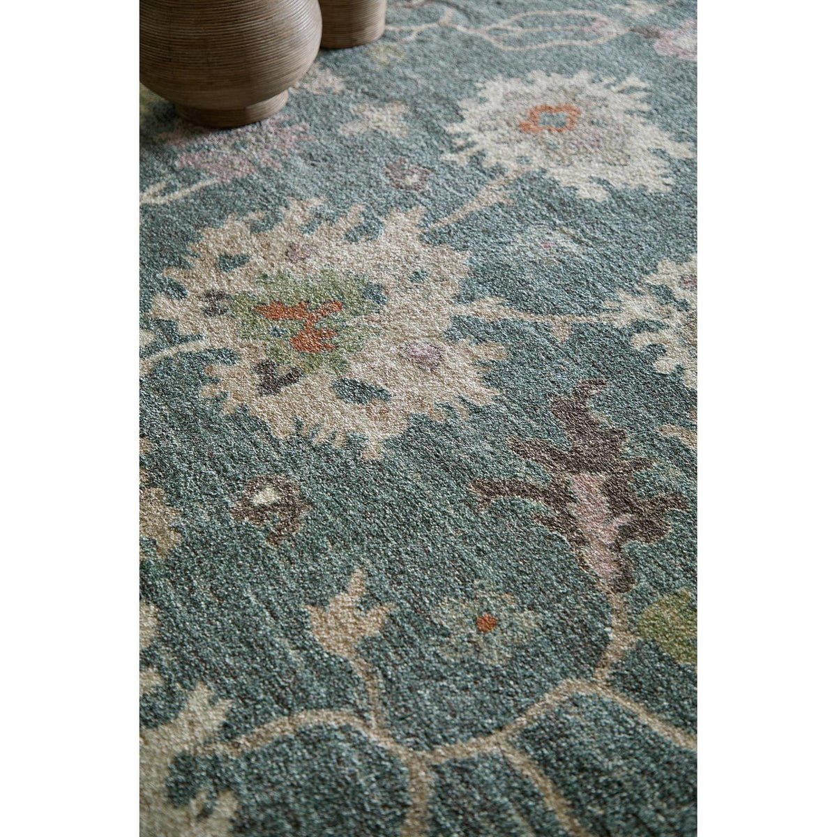 Feizy Dartmouth 39QMF Transitional Abstract Rug in Blue/Ivory/Pink