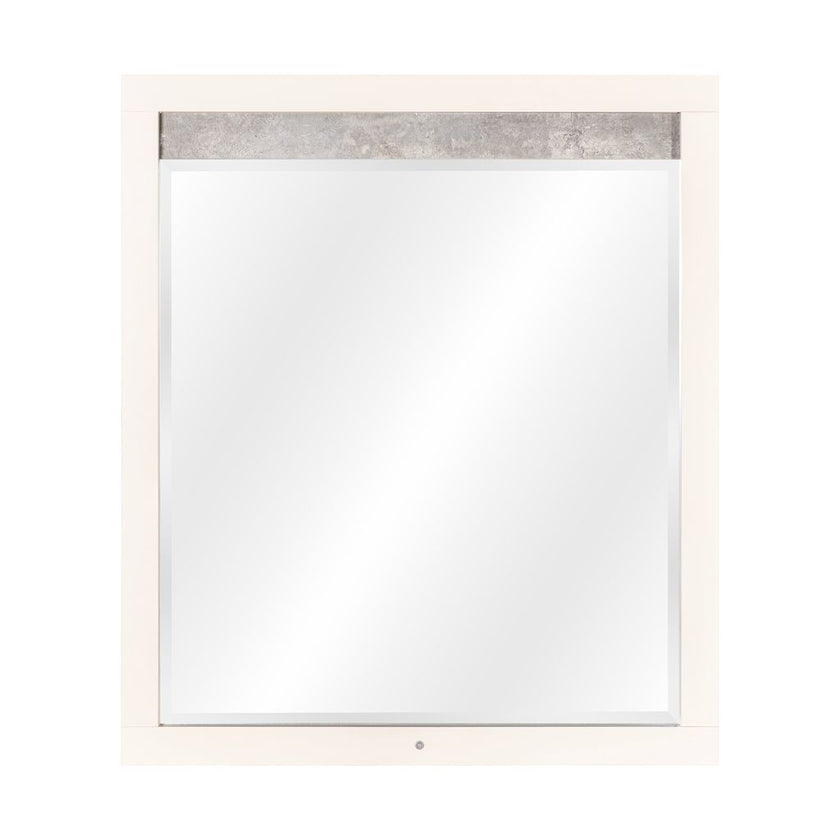 Michael Amini Pavira Dresser Mirror with LED Lights - Stone