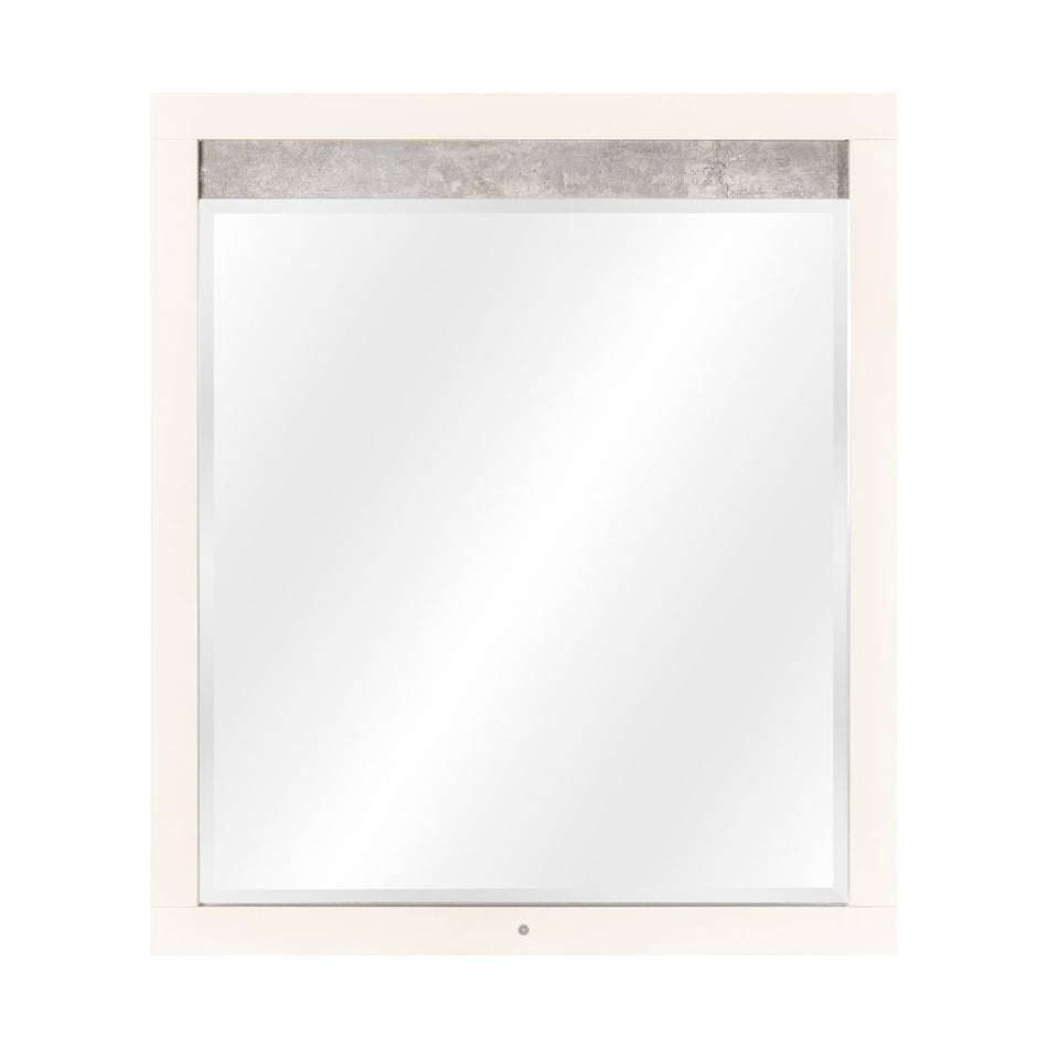 Michael Amini Pavira Dresser Mirror with LED Lights - Stone
