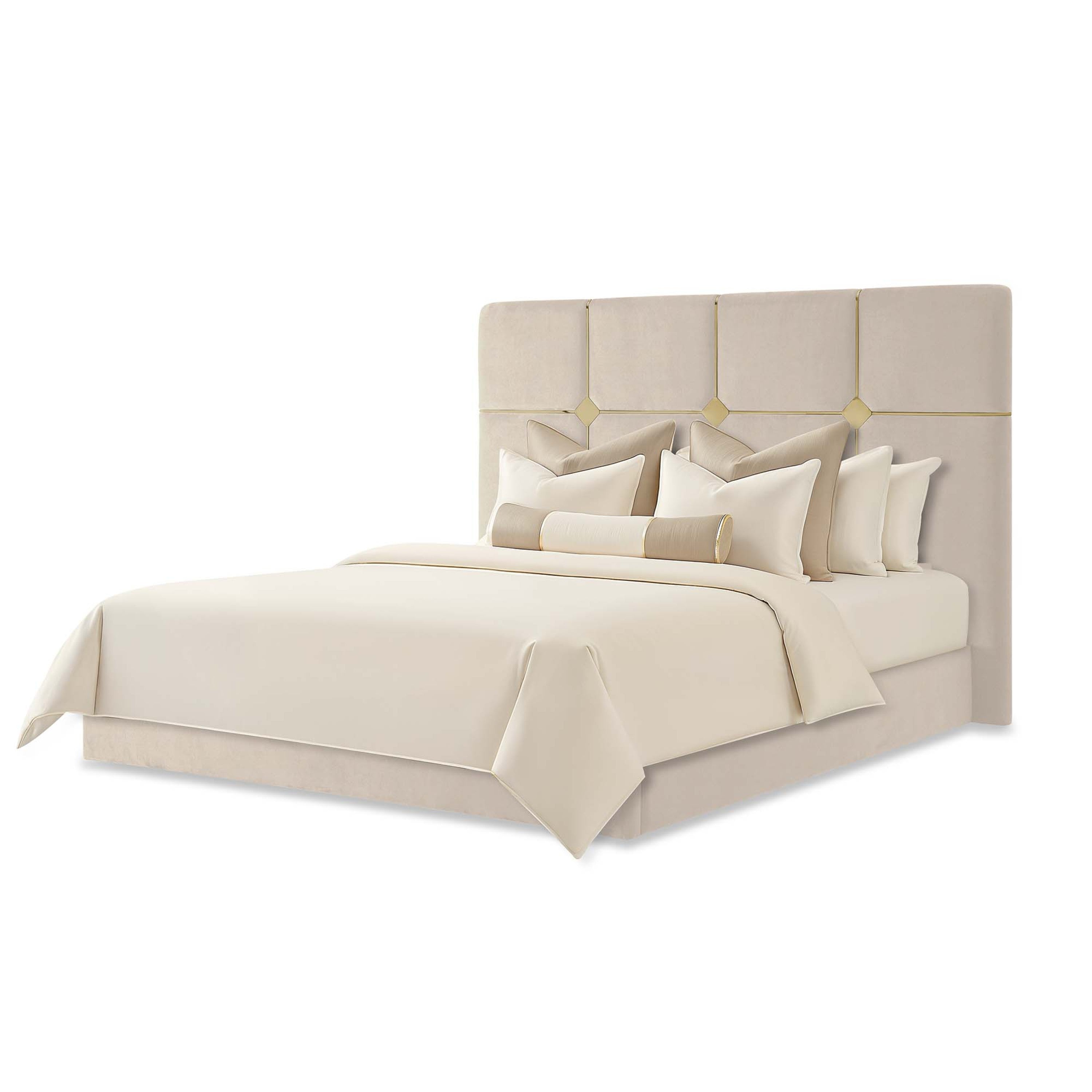 Michael Amini Zennia Queen Lift Up Storage Bed - Ivory