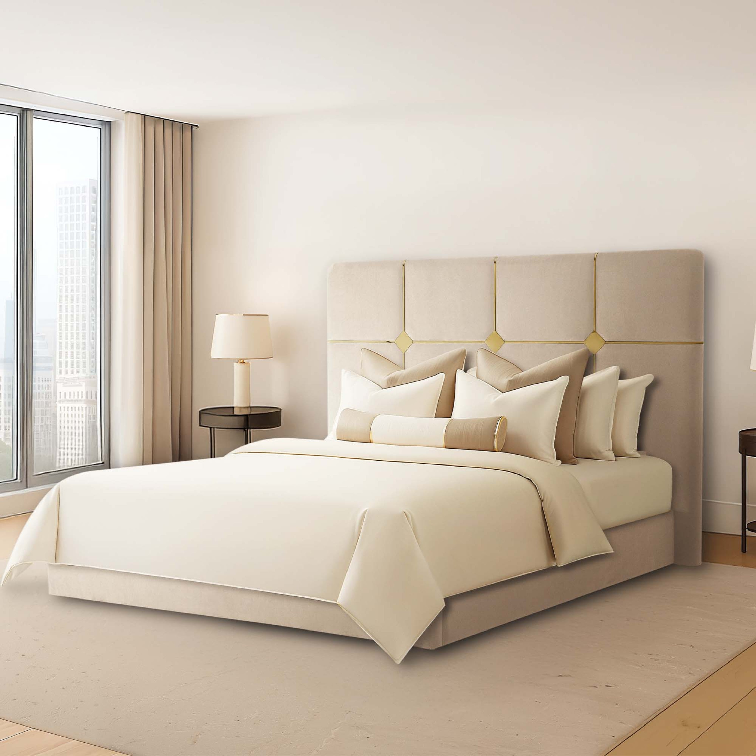 Michael Amini Zennia Queen Lift Up Storage Bed - Ivory