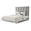 Michael Amini Rose Lift Up Storage Bed - Gray