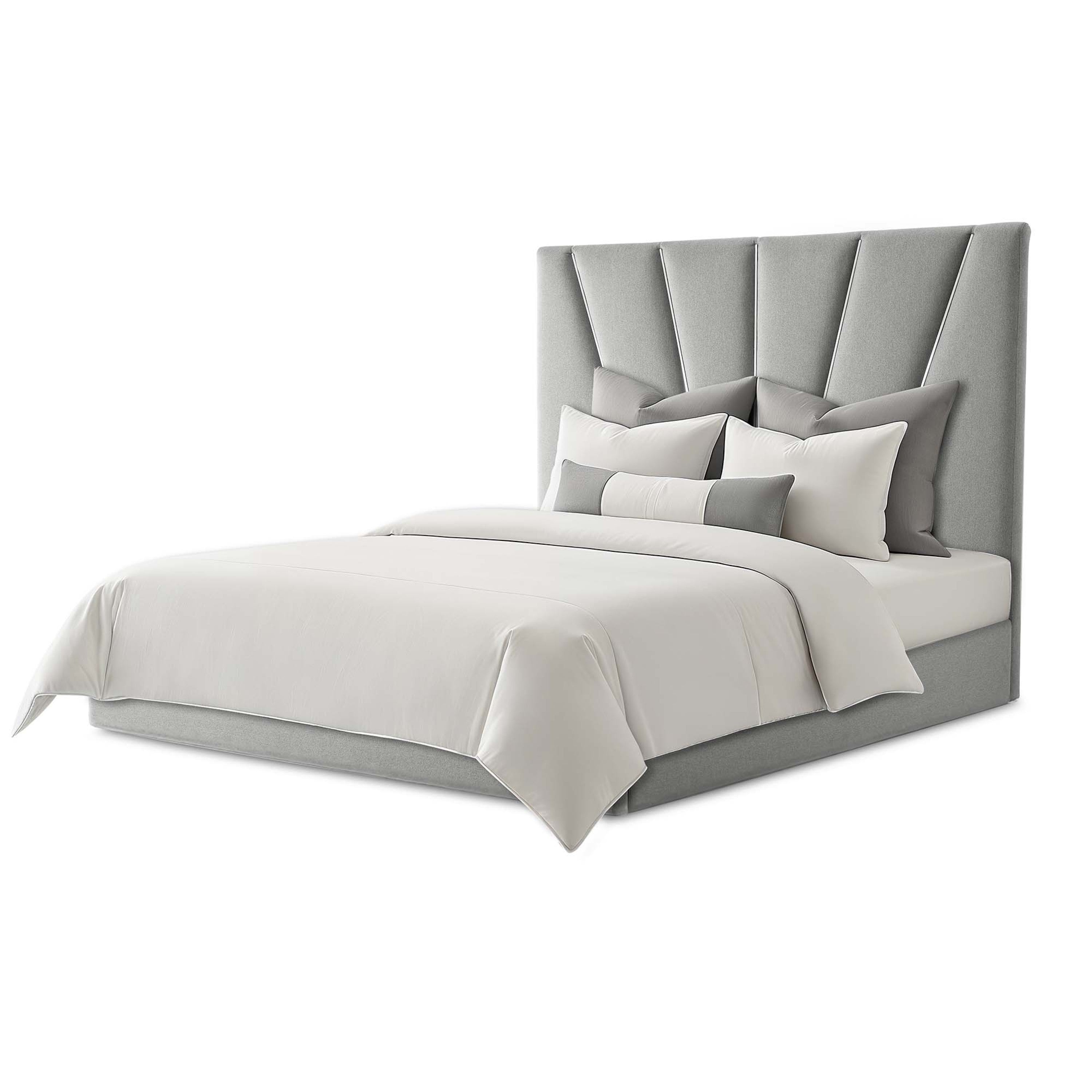 Michael Amini Rose Lift Up Storage Bed - Gray