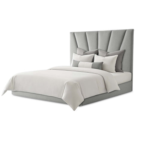 Michael Amini Rose Lift Up Storage Bed - Gray