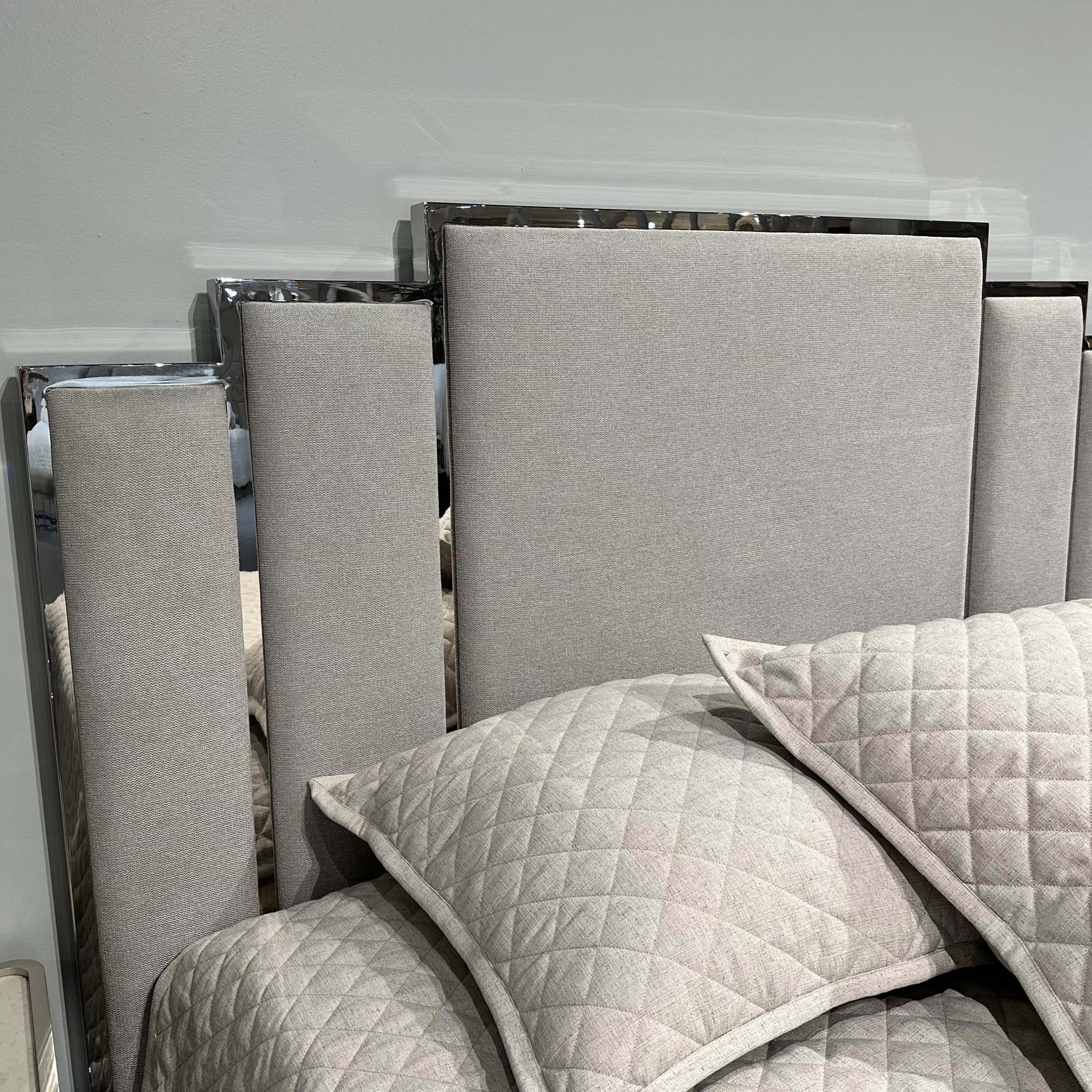 Michael Amini Tulip King Lift Up Storage Bed - Gray