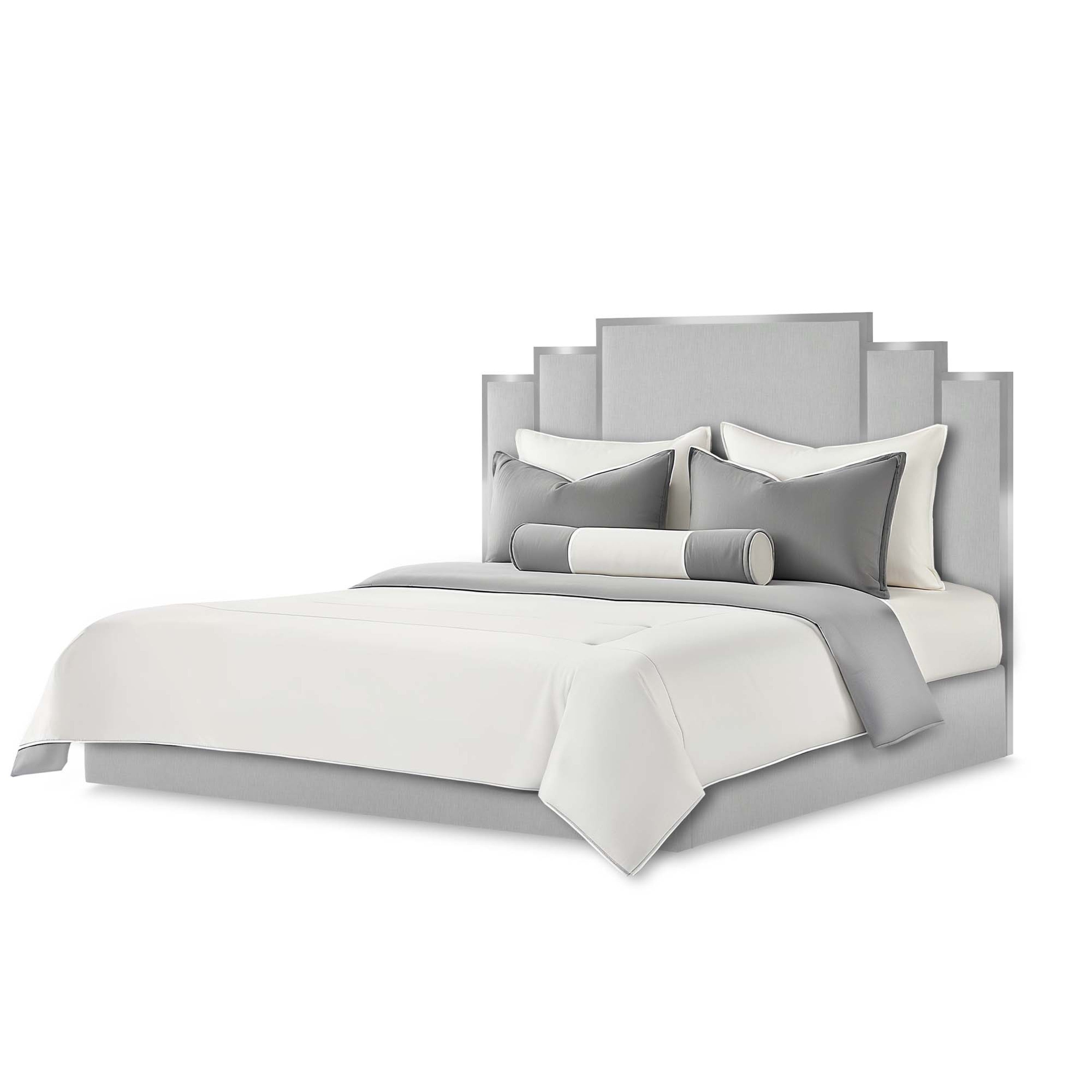 Michael Amini Tulip King Lift Up Storage Bed - Gray