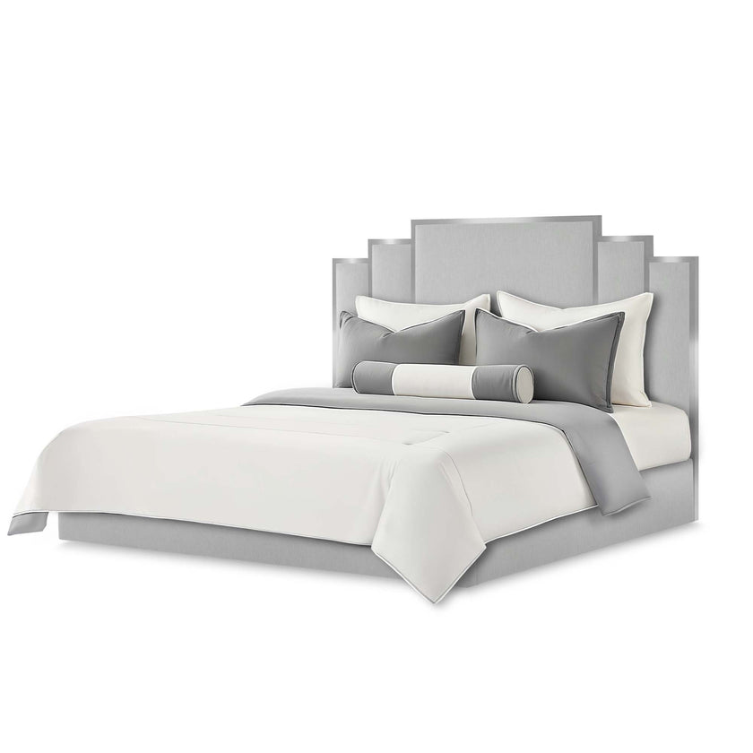 Michael Amini Tulip King Lift Up Storage Bed - Gray