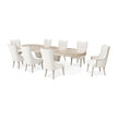 Michael Amini St. Charles Double Pedestal Dining Table -  Dove Gray