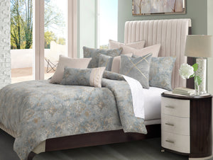 Michael Amini Debonair Comforter Set - Mist