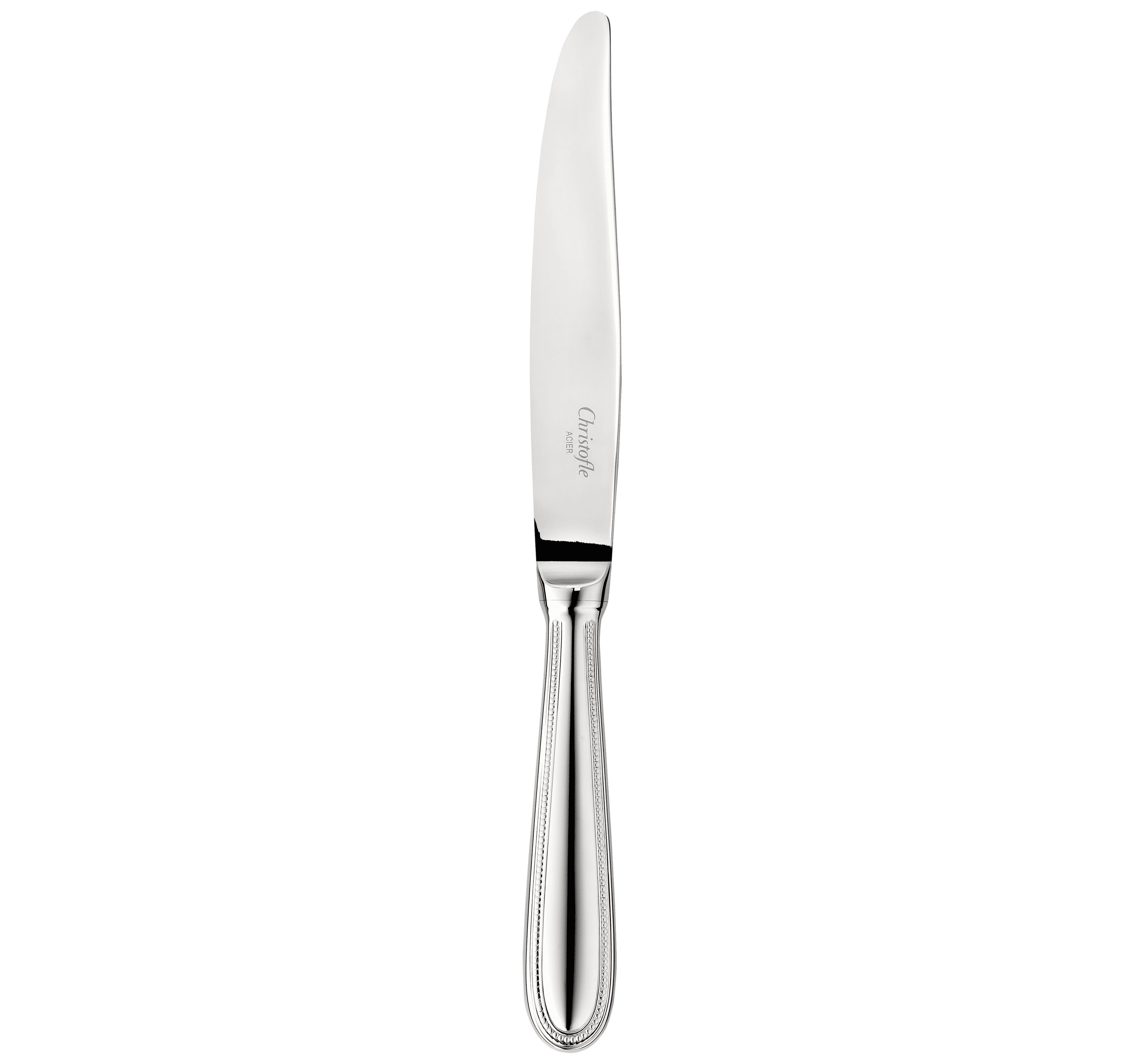 Christofle Steel Perles Stainless Steel Dinner Knife