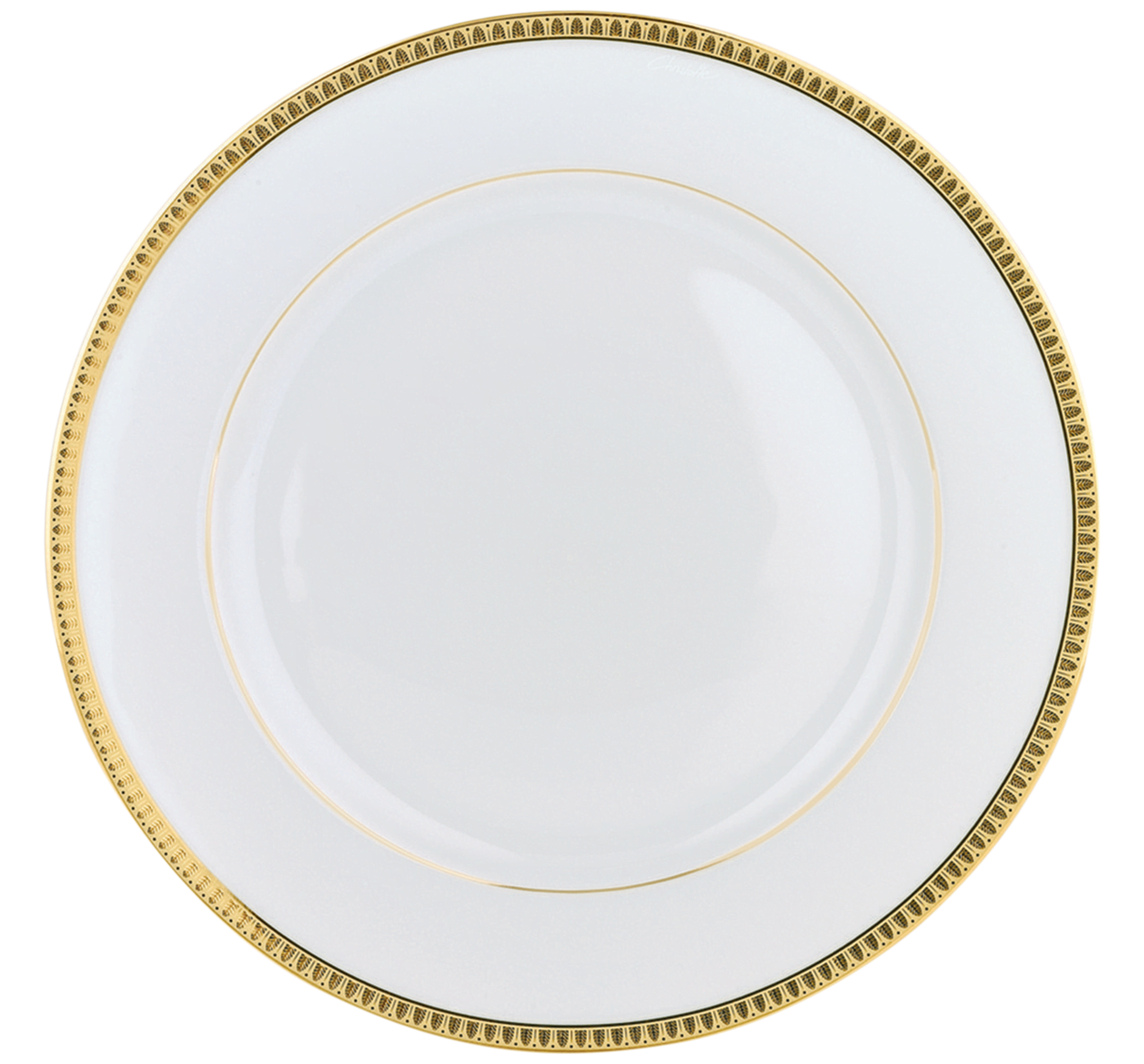Christofle Malmaison Porcelain Dinner Plate Gold 26,5 Cm