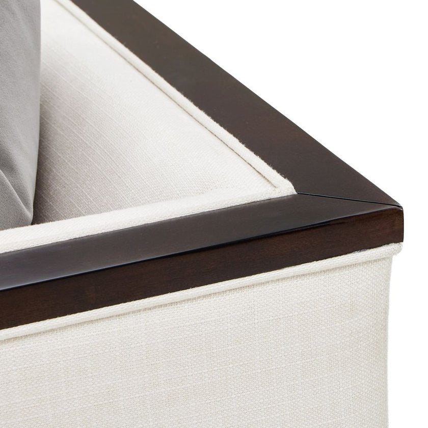 Michael Amini Belmont Place Loveseat - Cream/Espresso