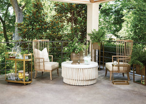 Global Views Brass Escher Pedestal Planter
