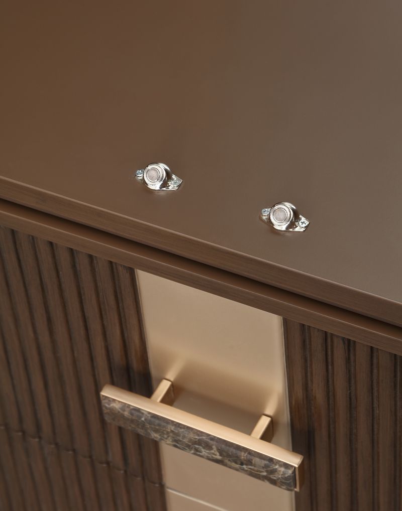 Michael Amini West Kensington Display Cabinet - Medium Espresso