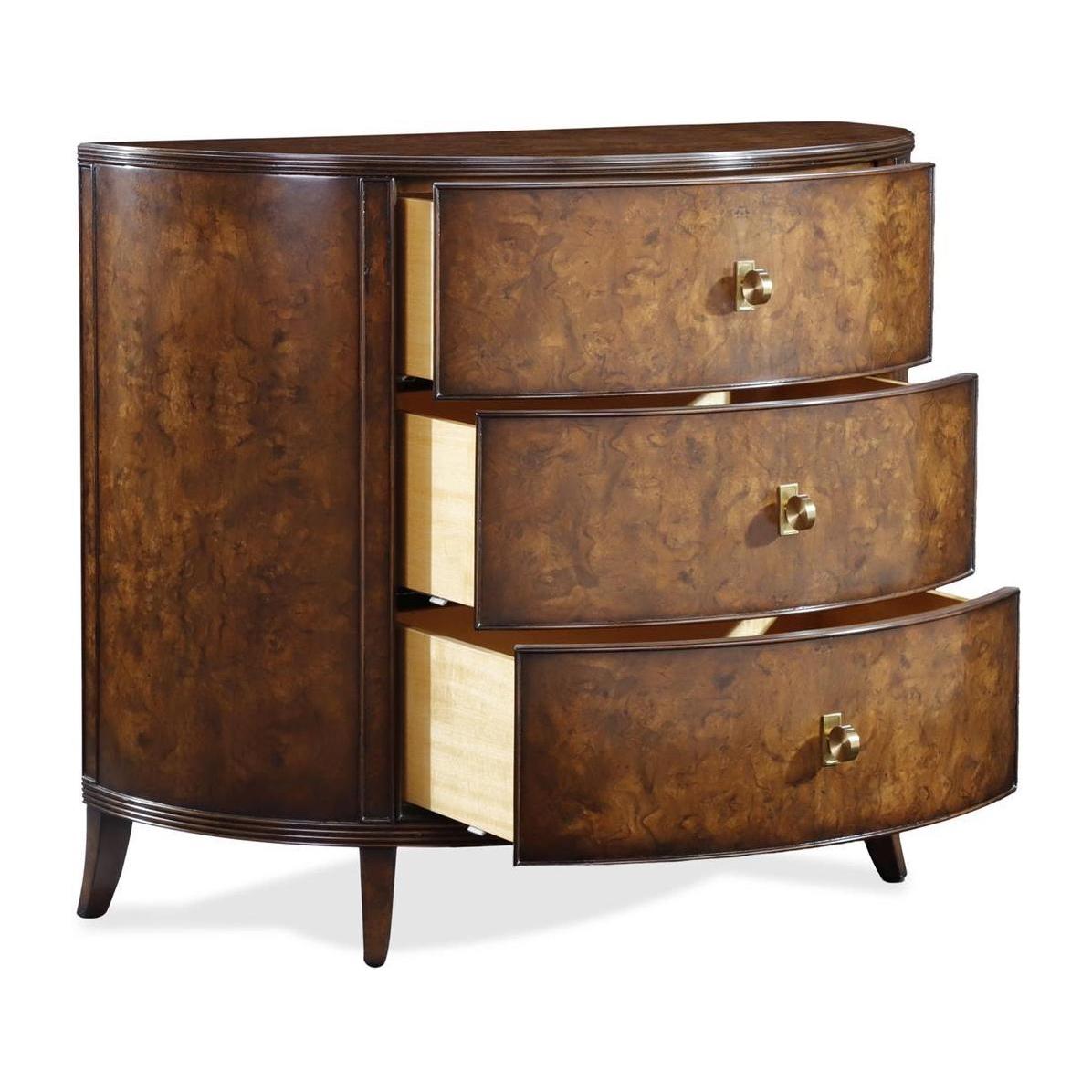 John Richard Sylvestre Three-Drawer Chest, Walnut
