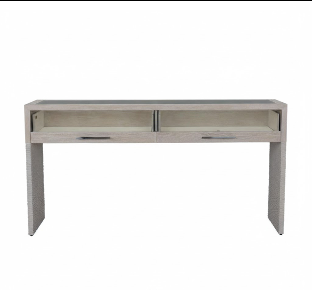John Richard Galicia Two-Drawer Lighted Console Table