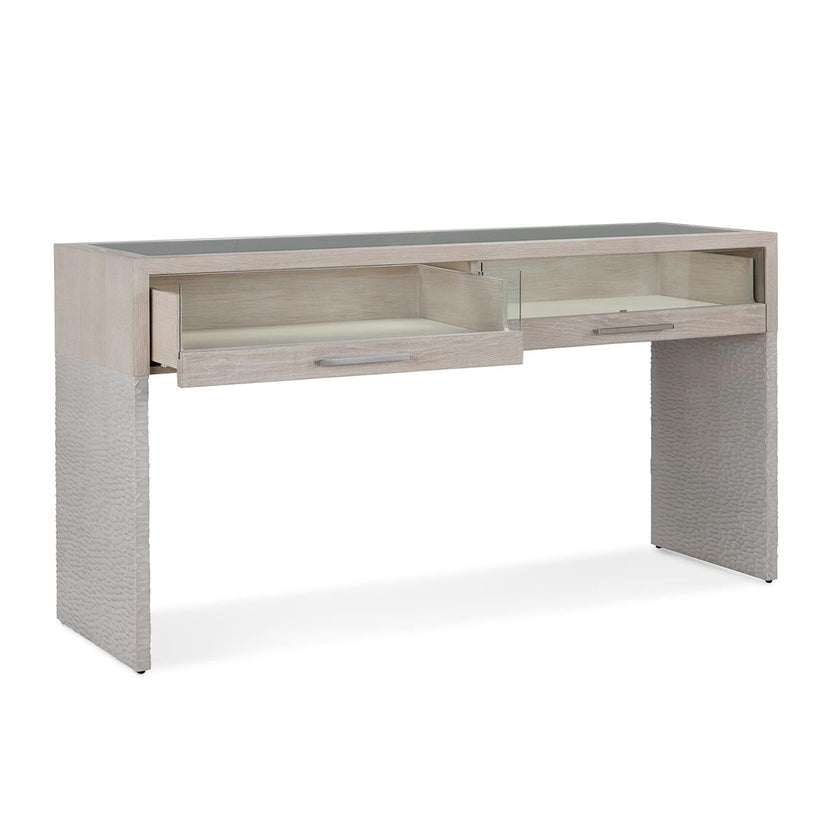 John Richard Galicia Two-Drawer Lighted Console Table