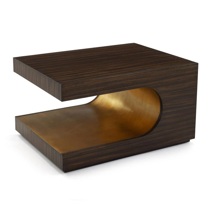 John Richard Groove Cocktail Table, Gold