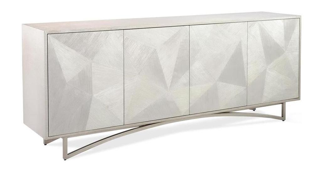 John Richard Vertex Four-Door Sideboard, Silver