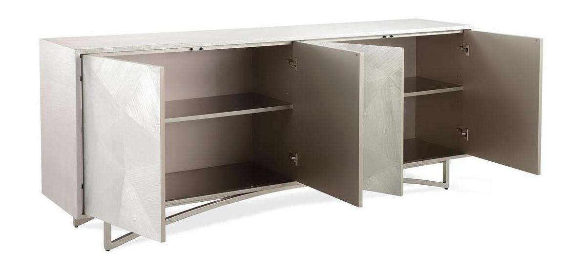 John Richard Vertex Four-Door Sideboard, Silver