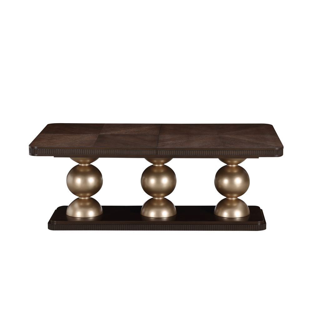 Michael Amini West Kensington Rectangular Dining Table - Medium Espresso