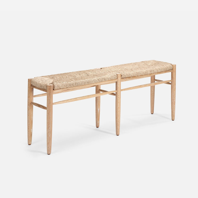 Colwyn Woven Rush Bench