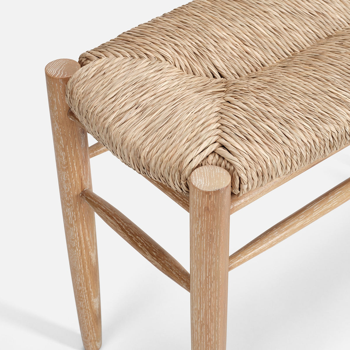 Colwyn Woven Rush Bench