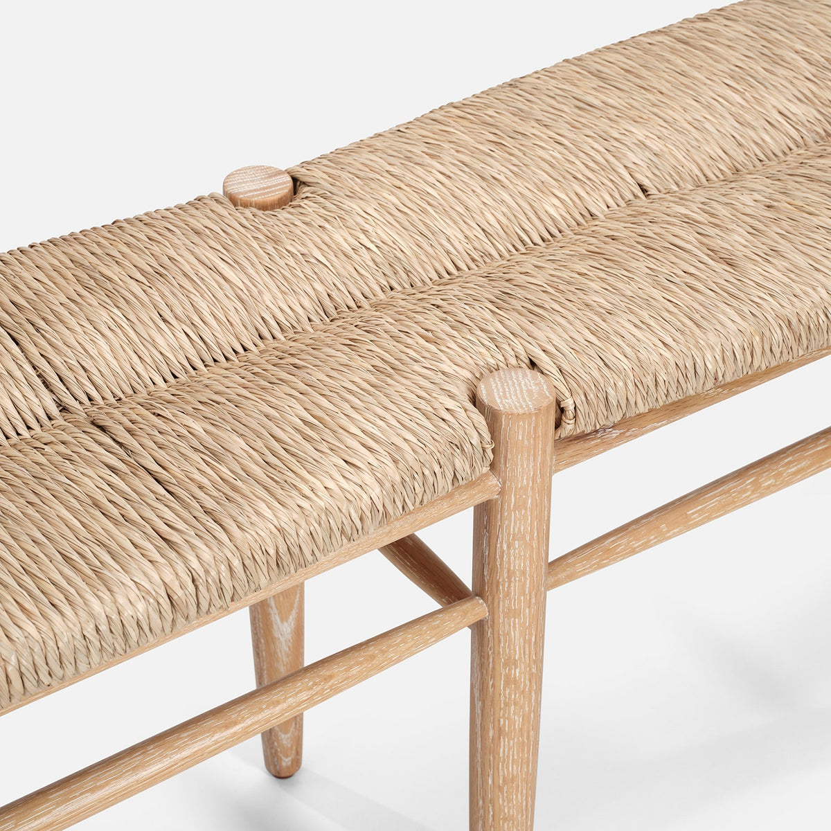 Colwyn Woven Rush Bench