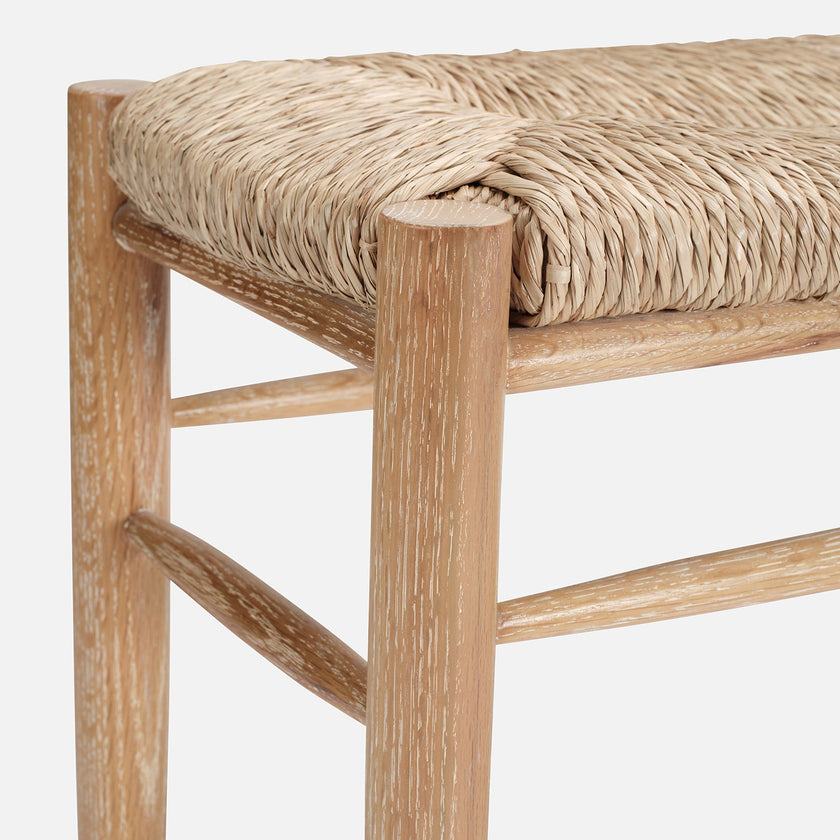 Colwyn Woven Rush Bench