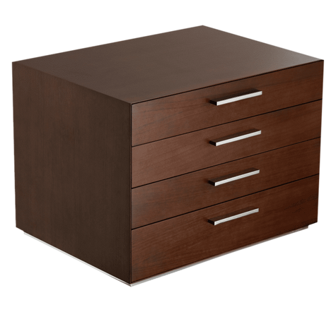 Christofle Essentiel Wood Chest 4 Drawers 145 Pieces