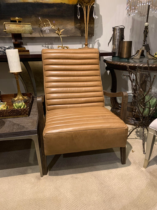 Four Hands Chance Accent Chair Warm Taupe Dakota Floor Sample