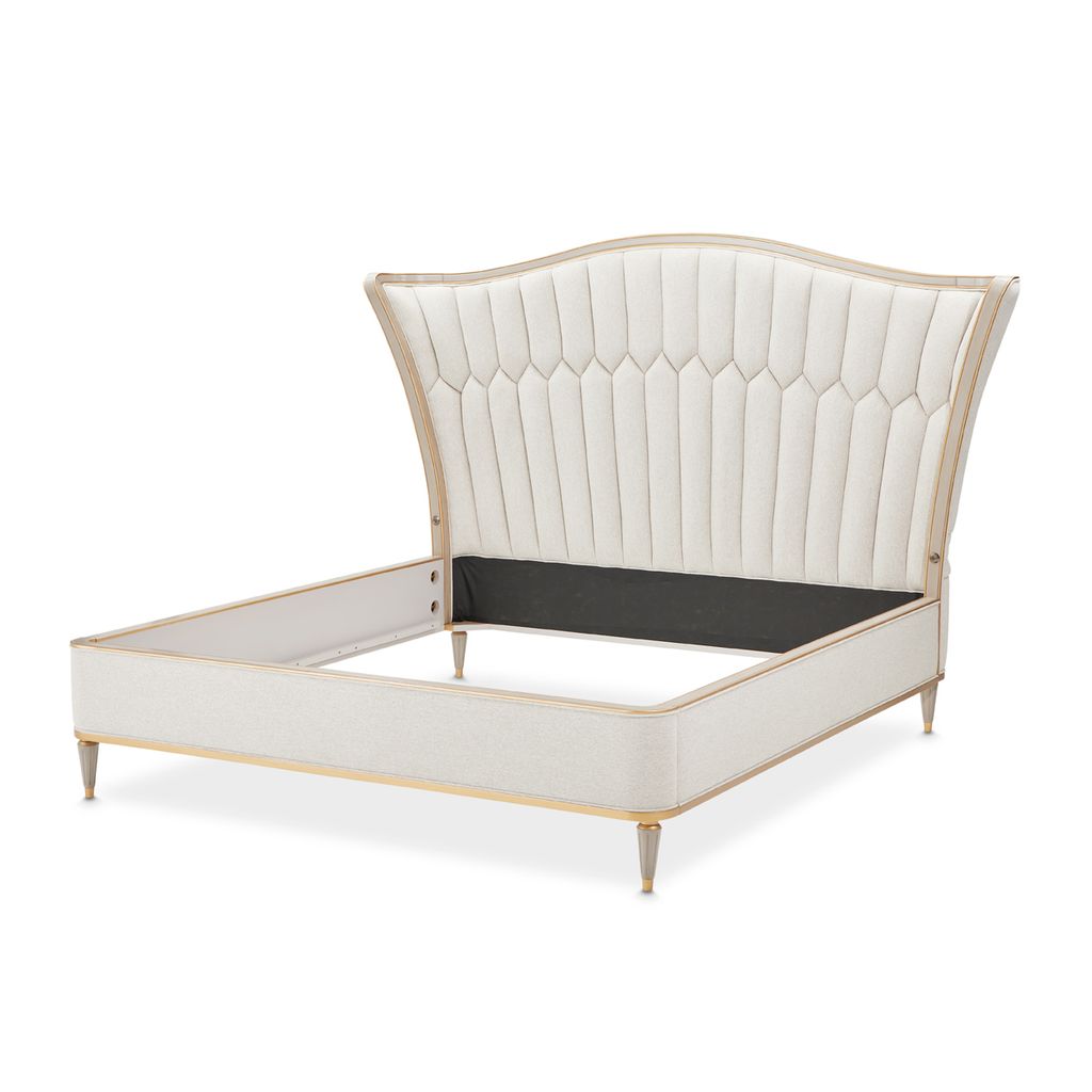 Michael Amini St. Charles Upholstered Bed - Dove Gray