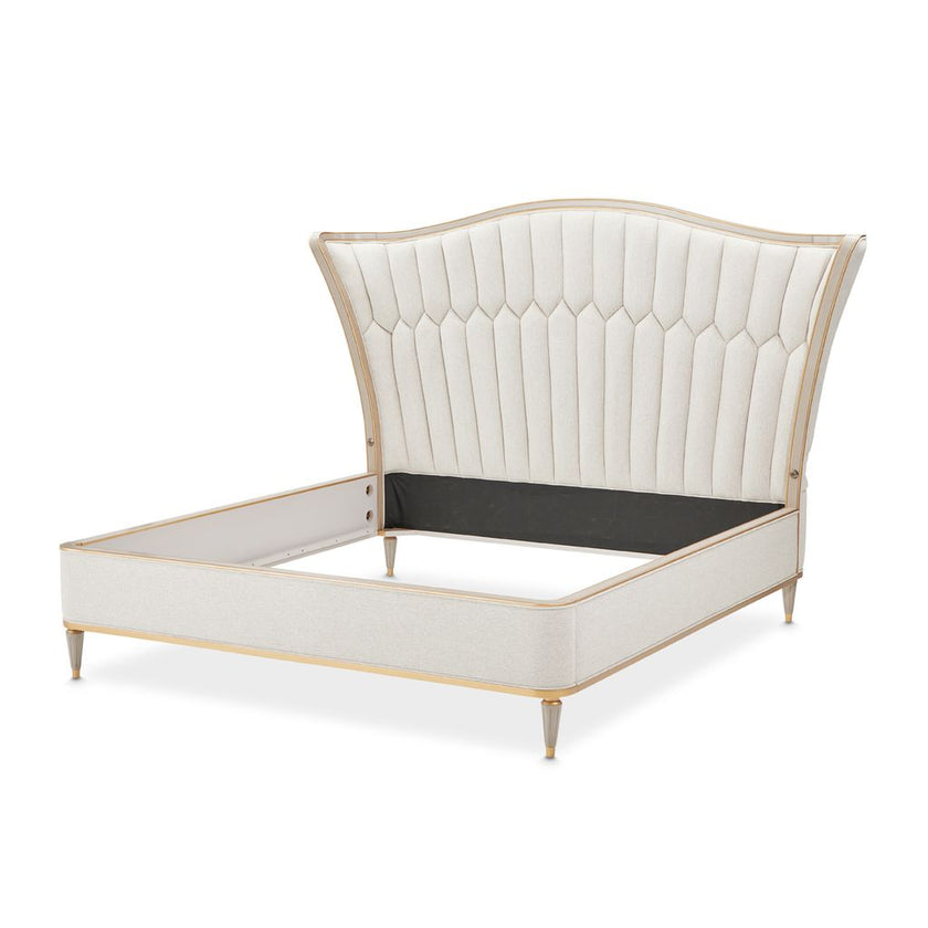 Michael Amini St. Charles Upholstered Bed - Dove Gray