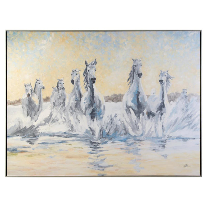 John Richard Jackie Ellens' Wild Horses in Southern France Wall Art