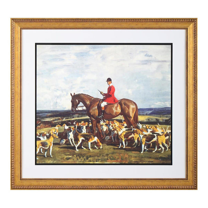 John Richard Stanley Barker and the Pytchley Hounds by Sir Alfred Munning Wall Art