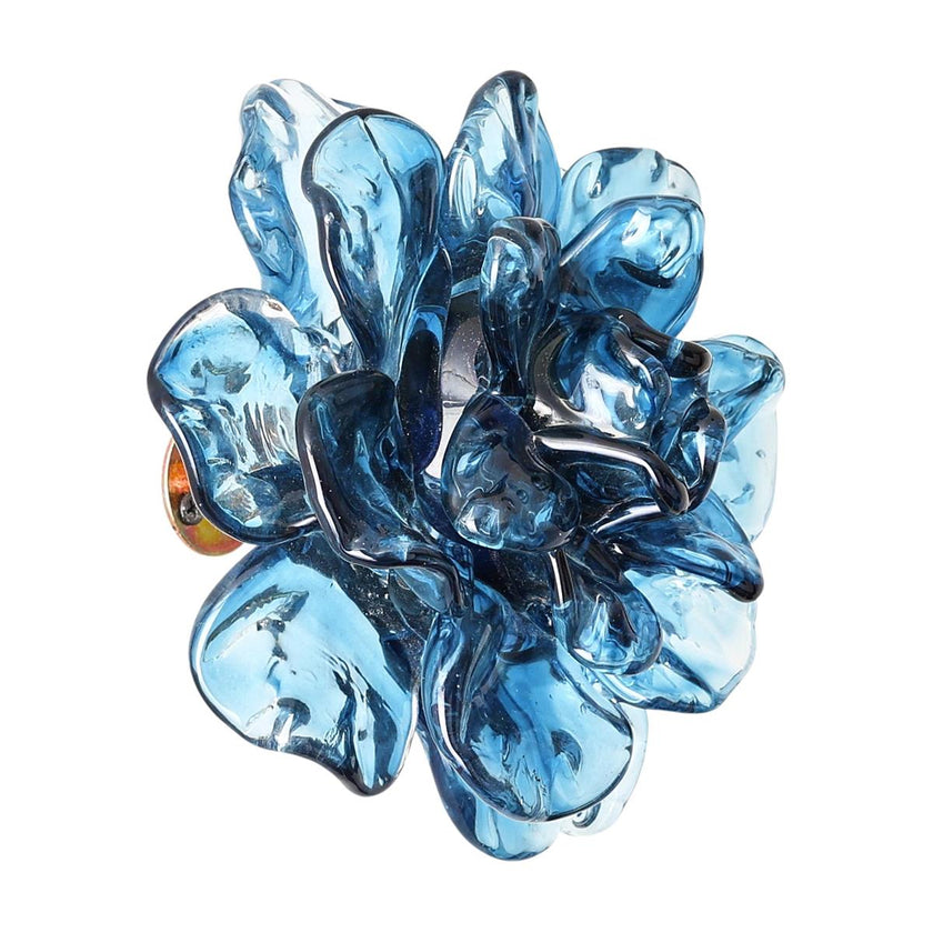 John Richard Cerulean Glass Flower Wall Art