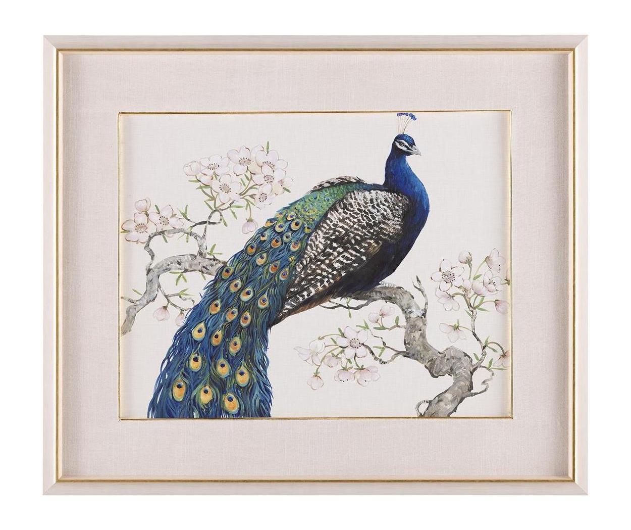 John Richard Decor Tim O'Toole's Peacock and Blossoms II