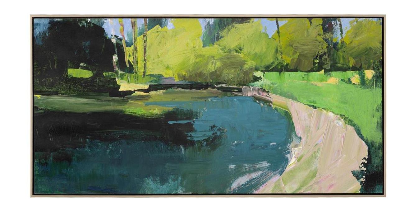John Richard Decor Janet Dyer's Pond with Yellow Trees
