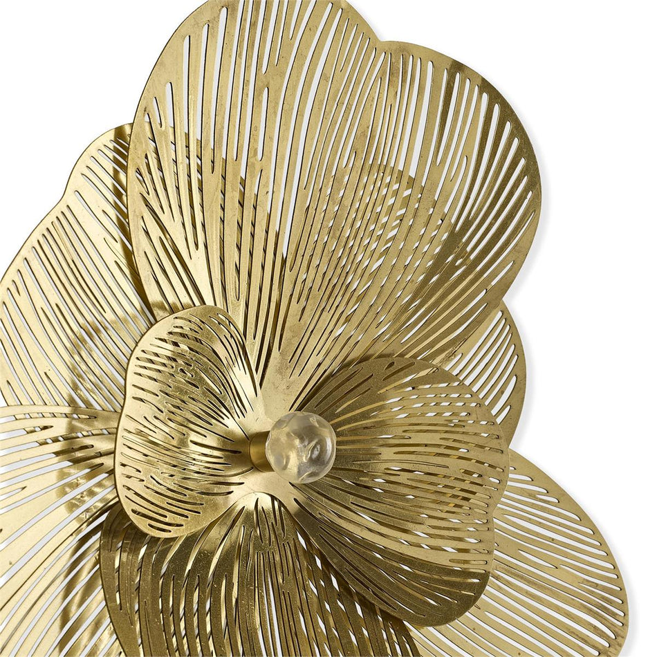 John Richard Golden Camellia Wall Art, Set of 3