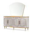 Michael Amini St. Charles Sideboard & Mirror - Dove Gray