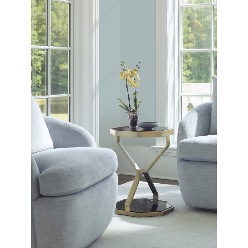Century Furniture Compositions Drinks Table with Glass Top
