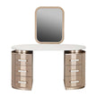 Michael Amini West Kensington Vanity with Mirror - Sea Salt Caramel