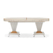 Michael Amini St. Charles Double Pedestal Dining Table -  Dove Gray