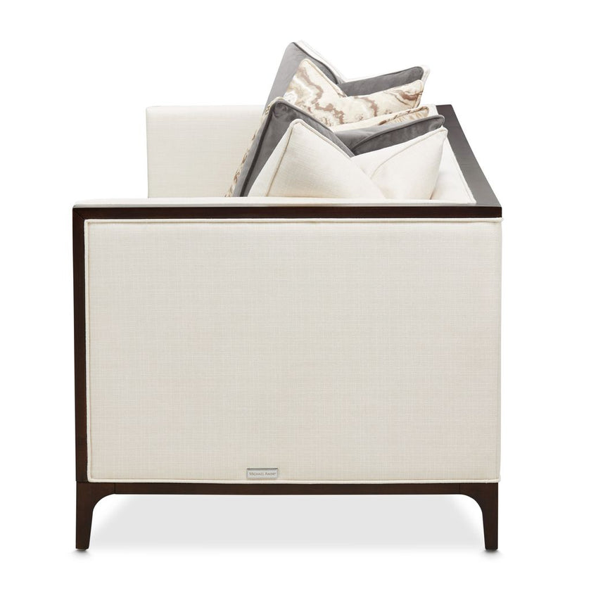 Michael Amini Belmont Place Sofa - Cream/Espresso